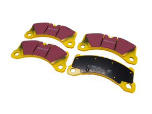 Plaquettes de frein avant EBC YELLOW « Fast Road ». Porsche Macan S / Macan 3.0 TD / 971 Panamera - 95B698151G, 95B698151BA - DP42203R