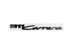 '911 Carrera' rear badge, in High-Gloss Black. Porsche 992 Carrera - 992853675K041, 992853675J041