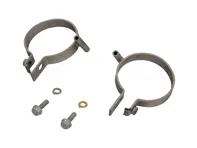 Clamps for heater hose top & holder for heater cable Titanium with bolts. Porsche 911 1965-86  Ref 90121105122, 90121105222, - 90121105121, 90121105221, 90121105122, 90121105222