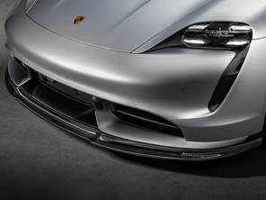 Canard paraurti anteriore in fibra di carbonio lucida. Porsche 991 GT2 dal 2017 al 2019