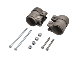 Kit de montage avec colliers en titane pour silencieux d'échappement arrière. Porsche 997 - 99711152000, 90037818301, 90037810501, 90038000501