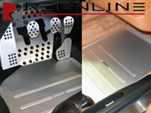 Rennline Bahnmatten-Set. Fahrer- und Beifahrerseite. Porsche 996 / 997 / Boxster / Cayman - TM0809