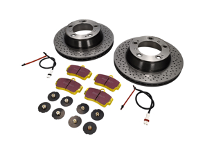 REAR Brake Disc Package Sport EBC Brake Pads Porsche 997 C4S 3.8L - 99635240104BRE, DP41208R, 99661236501, 99635208600, 99635208602, 1663201107, 99635240103, 99635240104, 99635240105, 99635293903, 98635293910, 98635293911, 99635293900, 99635293902, 96435209600, 99635208601, 96435209601
