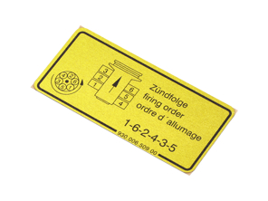 Sticker Firing Order. Porsche 911 / 930 - 93000650900