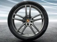 21' Cayenne Turbo Design PLATINUM Jantes en alliage et pneus d'été Porsche d'origine - 9Y0044640G