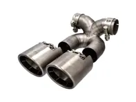 Tubos de escape dobles de titanio estilo GT4 RS con tubo en X para Porsche 987-2 / 981 / 718 (982) Boxster y Cayman - 98711125730, 98711125831, 98711198130, 98711125860, 98111126100, 98111136100, 98111136160, 98111136161, 98111136162, 98111196100, 98111196101, 98111196102, 982251187K, 982251187P, 982251187AG, 982251187H, 982251187N, 982251187L, 982251187R, 982251187G, 982251187J, 982251187Q, 982251187AF, 982251187AL, 98104420110, 98104420111, 98204420010, 98204420011 - TI-PXBET-718-BLK, TI-PXBET-718-MAT, TI-PXBET-718-GLS