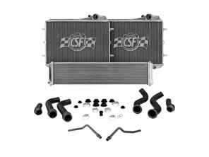 Aluminium radiator for water coolant fluid & hoses SET OF 3. Porsche 996 turbo / GT2 - 99610613172, 99610613174, 99610613270, 99610613272, 99610603773, 99610603775 - 7056, 7055, 7053