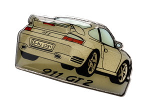 白色“保时捷 911 GT2”徽章