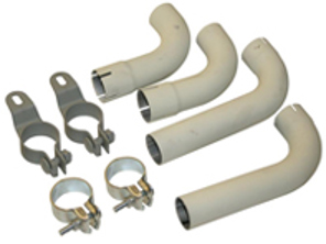 Set tubo di scarico e fascetta. Porsche 356B / 356C - 61611100660, 92.303, 92303, 1620701510 - 92.303, 1620701510