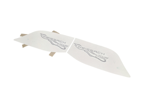 Logo de plaque d'extrémité d'aile arrière Weissach RS. Porsche 992 GT3RS - 99204482093OZ1, 99204482093BO1, 99204482093II0, 99204482093II9