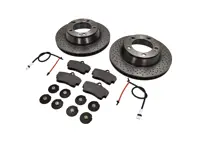 Brake Disc Package with Sport BREMBO Brake Pads Porsche 996 1997-04 - 99635240104BRE, 99635240104, 07B31514, 99661236501, 99635208600, 99635208602