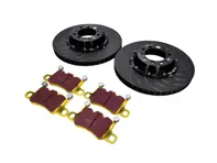 EBC Racing zweiteilige schwimmende Bremsscheibe hinten und Yellowstuff Belagkit. Porsche 991 Turbo / 981 Cayman GT4 - P2DK042Y, 99135240703, 99135240803, 99135294705 - DP42207R, SG2F012