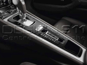 Mittelkonsolenabdeckung aus GEBÜRSTETEM ALUMINIUM. Porsche 991 / 981 Boxster/Cayman / 718 Boxster/Cayman - 99155398104U03