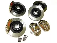 Kit de freno delantero y trasero PFC Racing, con discos ranurados de 380mm. Porsche 996 / 997 / 991 Turbo - 0380.0002 - 96.380.290.365.02, 96.380.290.365.01, 95.405.290.365.12, 95.405.290.365.11