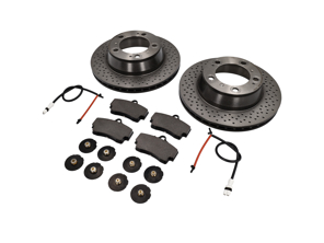 Brake Disc Package with Sport BREMBO Brake Pads Porsche 996 1997-04 - 07B31514, 99635240104BRE, 99635240104, 99661236501, 99635208602, 99635208600