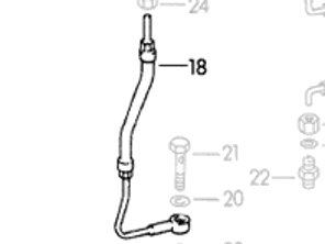 Linea di ingresso dell'olio. Porsche 356 - PCG07818, 53907818