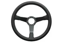 Volant Cuir Pleine Fleur Eau Rouge avec coutures parallèles ou croisées 350 mm. Porsche911/964/993/924/944/968/928. - 74112, 74113