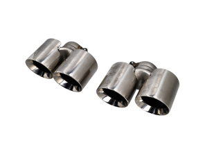 DesignTek Sorties d'échappement inox poli pour Porsche 997 - 99711198210, 99711198211, 99711115200, 99711115201, 99711115100, 99711115101, 99711198110, 99711198111
