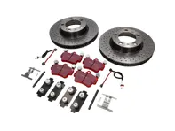 Remschijvenpakket met Sport EBC Remblokken Porsche 997 C2 3.6L - DP32029C, 99635140X01BRE, 95535296000, 99635108802, 99761267701, 99735193903, 99735193905, 99735193907, 99735193908, 1663100877, 1663100887, 99635140500, 99635140501, 99635140502, 99635140600, 99635140601, 99635140602, 09C88011, 1163750210, 99761267700, 99661234700, 99761267790, 99761267791, 99761234700