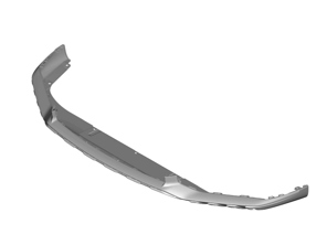 Spoiler inferiore paraurti anteriore Nero Opaco. Porsche 992 Dakar - 992807100NOK1