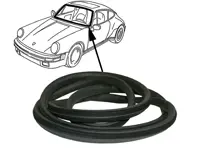 Sello de goma de la pantalla delantera. Porsche 911 / 964 - 96454122500 - 1685900500, 911618-01