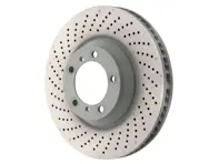 Disco freno anteriore, monoblocco forato e alveolato, 350x34 mm. Porsche 997 TURBO - 99735140501, 99735140601, 99735140500, 99735140502, 99735140600, 99735140602 - PFL30904, PFR31004