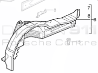 Hinterer Innenflügel. Porsche 996 1998-05 - 99650194300GRV, 99650194400GRV