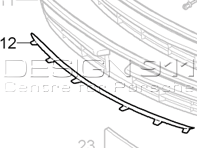 Adaptateur de grille centrale de pare-chocs avant. Porsche 970 Panamera - 97050597700