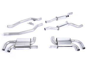 Système d'échappement sport Milltek à résonance (système légèrement plus bruyant). Porsche 958 Cayenne Turbo 4,8 L V8 (2010-2014) - 95811191020, 95811191021, 95811191022, 95811191023, 95811191320 - SSXPO109