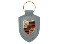 Llavero de cuero con escudo Porsche, Shadegreen - WAP0503500PWSA