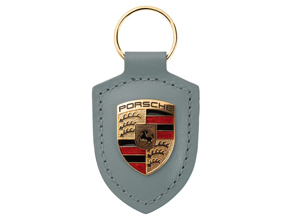 Llavero de cuero con escudo Porsche, Shadegreen - WAP0503500PWSA
