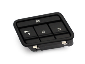 Memory-Schalter zur Sitzverstellung, Mattschwarz. Porsche 997 / 987 Boxster / 987C Cayman - 99761310401A05, 99761310301A05, 99761310400A05, 99761310300A05
