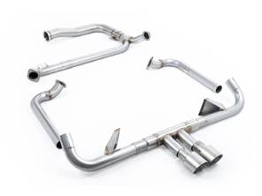 Milltek sportuitlaat met katalysatorvervangingspijp en titanium afwerking. Porsche 718 GTS 2.5L - 982251052E, 982251052F, 982251052G, 982251052J, 982251052L, 982251051D, 982251051K, 982251051F, 982251051G, 982251051J, 982251051L - SSXPO146
