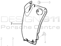 Rivestimento del passaruota posteriore. Porsche 997 GT3 - 99750457303, 99750457403, 99750457307, 99750457407