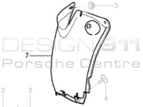Rivestimento del passaruota posteriore. Porsche 997 GT3 - 99750457303, 99750457403, 99750457307, 99750457407