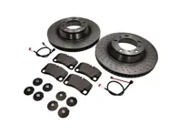 REAR Brake Pads and Brake Disc Package Porsche 997 3.6L C4 - 99735294904, 99635208600, 99635208602, 99635240502, 99635240602, 99635240X02BRE, 99635240X02, 99735294904BRE