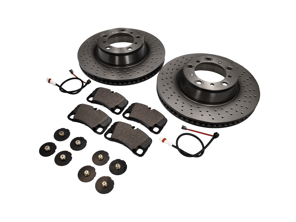 ACHTER Remblokken en Remschijf Pakket Porsche 997 3.6L C4 - 99735294904, 99635208600, 99635208602, 99635240502, 99635240602, 99635240X02BRE, 99635240X02, 99735294904BRE