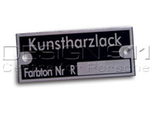 Reutter badge, 'Kunstharzlack'. Porsche 356 - PSP70110300