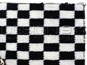Stof Porsche Classic PASCHA ZWART-WIT - P9111330