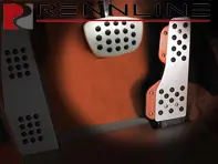 Rennline Aluminium 2-teiliges Pedalset Gummigriff. Porsche 911/912/930/964/993 TIPTRONIC - P70.60.53, P706053