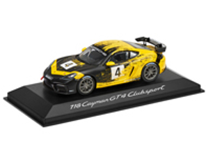 Porsche 718 Cayman GT4 Clubsport model, Racing Yellow/Black 1:43 - DieCast - WAP0204150K