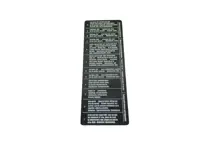 Etichetta dati coperchio scatola fusibili. Porsche 356B / 356C - 64461283106 - 1601504400