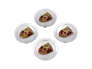 Radkappen 'Crested' Kunststoff konkav für Porsche (4er Set) - 00004460012, 993361303109A1
