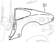 1/4-Panel-Coupé hinten. Porsche 911 CarreraRS 2.7L - 91150304501GRV, 91150304601GRV