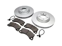 Front brake pads and brake disc package. Porsche Cayenne 958 - 95835140301, 95835140401, PAA698151, 95835193900, 95861236500, PAA698151BRE, 97035195901, PAF004571