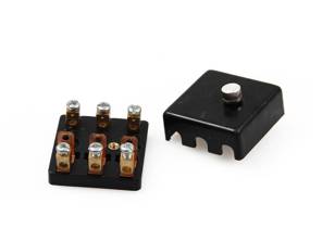 Portafusibili in ceramica a 3 poli con coperchio. Porsche 911 1965-69 - 90161208503 - ELE11.1.112