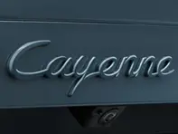 'Cayenne' rear lid badge, Primed. Porsche 9YA Cayenne E-Hybrid - 9Y004487004G2X, 9Y004487004