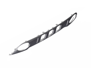 Trim rear bumper exhaust surround stainless steel. Porsche 992 Dakar - 9928075316M7, 992807531  6M7