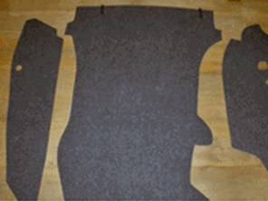 Kofferraum-Teppich-Set. Porsche 912 1965-68