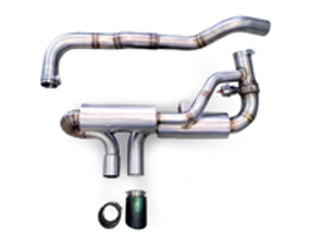 Sports exhaust rear silencer without valves Porsche 718 Boxster and Cayman - P0.013.C01, 982251051K, 982251051D, 982251052E